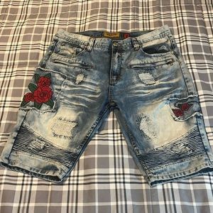 Mens Makobi Distressed Shorts